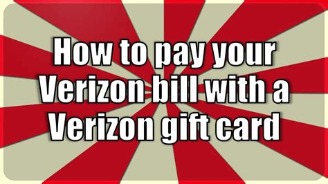 verizon gift card pay bill